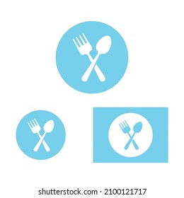 spoon,fork,and knife icon logo vector