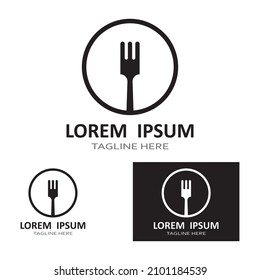 vector de logotipo de icono de cuchara, horquilla y cuchillo