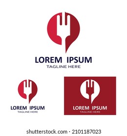 vector de logotipo de icono de cuchara, horquilla y cuchillo