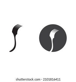 spoon,fork,and knife icon logo vector