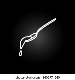 a spoonful of chocolate neon icon. Elements of chocolate set. Simple icon for websites, web design, mobile app, info graphics
