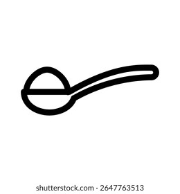 Cucharada de Vector de bebidas e ingredientes de estilo de la línea Sugar Icon