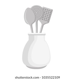 spoons cutlery in pot