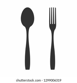 Spoons Fork Silhouette Icon Symbol Vector Stock Vector (Royalty Free ...