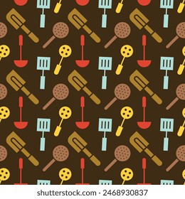 Spoons And Forks Seamless Vector Pattern Design