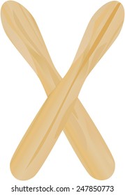 spoons for ice cream, vector illustration