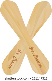 spoons for ice cream, vector illustration