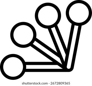 Design de vetor de ícone de linha de colheres