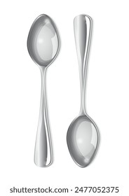 Spoons on a white background. Vector illustration