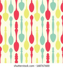 Spoons seamless pattern