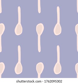 Spoons seamless pattern. Decorative backdrop for fabric design, textile print, wrapping paper, kitchen textile. Vector illustration