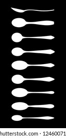 spoons vector illustration