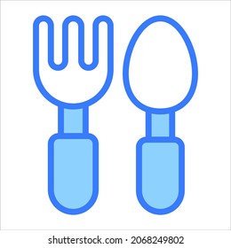 spoons vector outline icon. Modern thin line symbols. Collection of traditional elements.