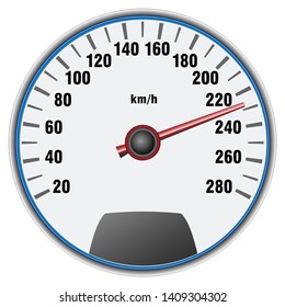 Spor Automotive Speedometer, Dashboard. Car Speed Metre Panel Face Vector