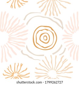 Spores seamless pattern. Trendy organic vector shapes over transparent background.