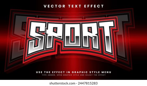 Sport 3D editable Text Effect Template with Gaming Style