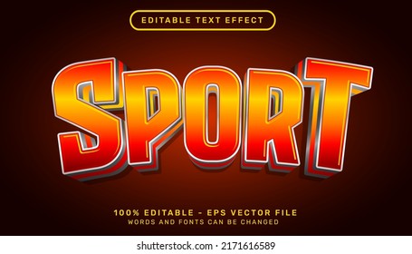 Sport 3d Text Effect With Fire Color