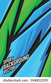 Sport abstract background. Racing stripe graphic for livery, extreme jersey team, vinyl car wrap and decal.
