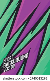 Sport abstract background. Racing stripe graphic for livery, extreme jersey team, vinyl car wrap and decal.
