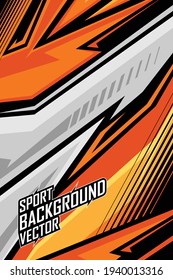 Sport abstract background. Racing stripe graphic for livery, extreme jersey team, vinyl car wrap and decal.
