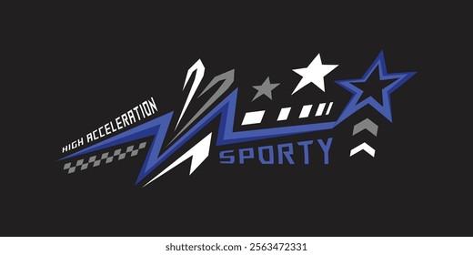 Sport abstract decal sticker sport wrap art concept