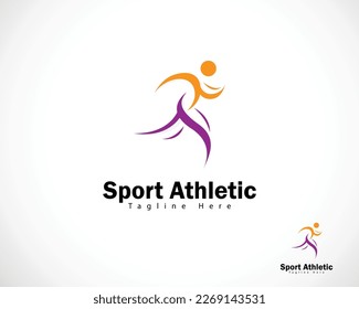 sport abstract logo run people logo abstract creative health care