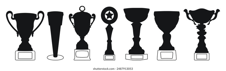 Sport and achievement trophy cups 