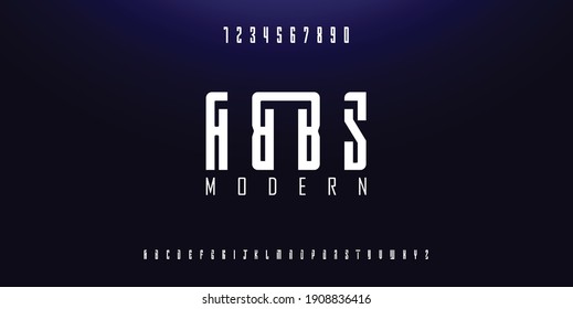 Sport and action technology typography alphabet fonts with bold style. Strong and power letter font. Vector illustration
