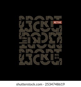 sport active typography graphic design, for t-shirt prints, vector illustration