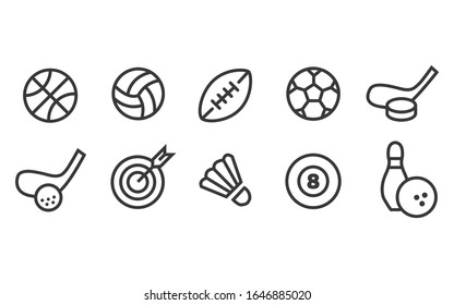 Sport activities vector stylized icons