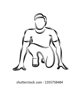 Sport and activity line drawing, 3d Color line art ( RGB ) vector illustration.
