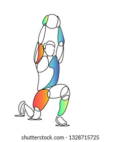 Sport and activity line drawing, Vector Illustration.