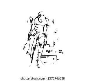Sport and activity line drawing, Vector Illustration.