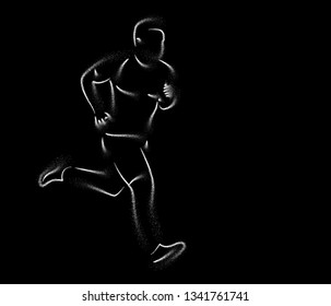 Sport and activity particle drawing, Vector Illustration
