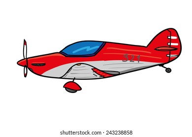 Sport aircraft - cartoon 