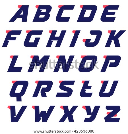 sport alphabet run logos design template stock vector royalty free