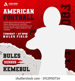 Sport American Football Social Media Post Banner Template