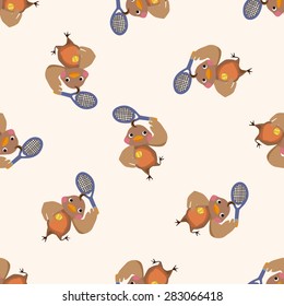 sport animal chicken cartoon ,seamless pattern