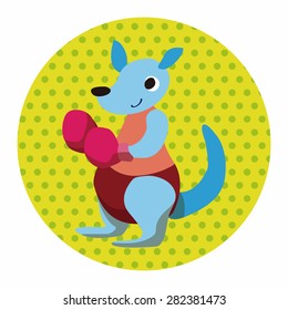 sport animal kangaroo cartoon elements vector