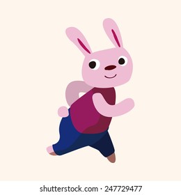 sport animal, rabbit cartoon