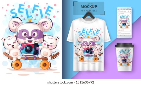 Sport animals - mockup for your idea. Vector eps 10