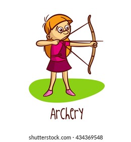 Sport. Archery. Vector Illustration