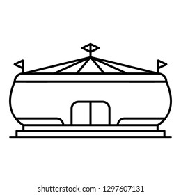 Sport arena icon. Outline sport arena vector icon for web design isolated on white background