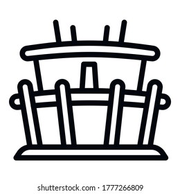 Sport arena icon. Outline sport arena vector icon for web design isolated on white background