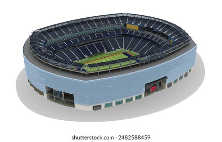 diseño moderno del arte del icono del estadio