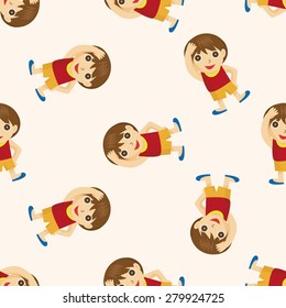 sport athlete , cartoon seamless pattern background