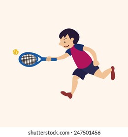 sport athlete flat icon, eps10