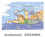 Sport. Athlete floating in water