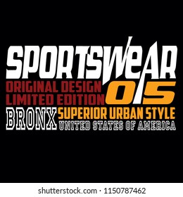 Sport athletic images typography vector illustration for t shirt