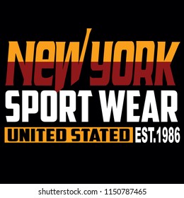 Sport athletic images typography vector illustration for t shirt